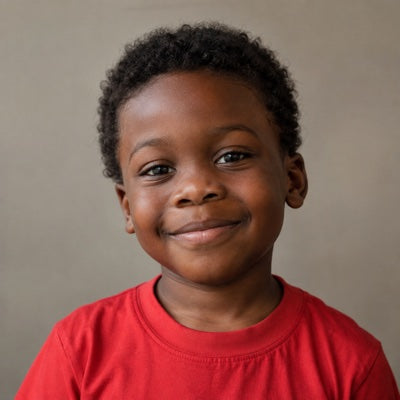 AI-generated portrait used to create the same child in the adventure